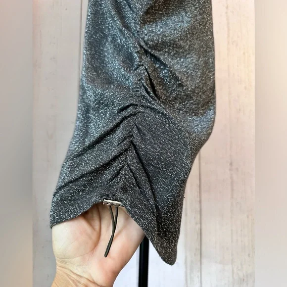 MICHAEL Michael Kors Metalic Black & Silver Cowl Neck Women’s Sweater Size XL - Picture 6 of 12